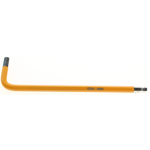 Sealey Long ball-end hex key 4mm (orange)