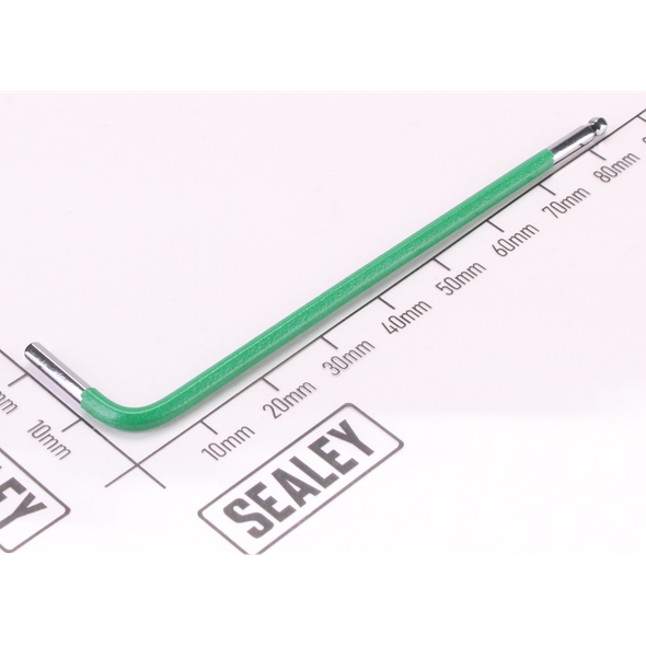 Sealey Imperial Ball-End Hex Key 'Long' 3/32" (Light Green)