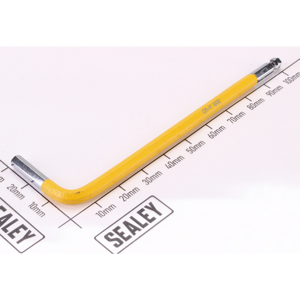 Sealey Imperial Ball-End Hex Key 'Long' 5/32" (Dark Yellow)