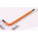 Sealey Imperial Ball-End Hex Key 'Long' 3/16" (Orange)