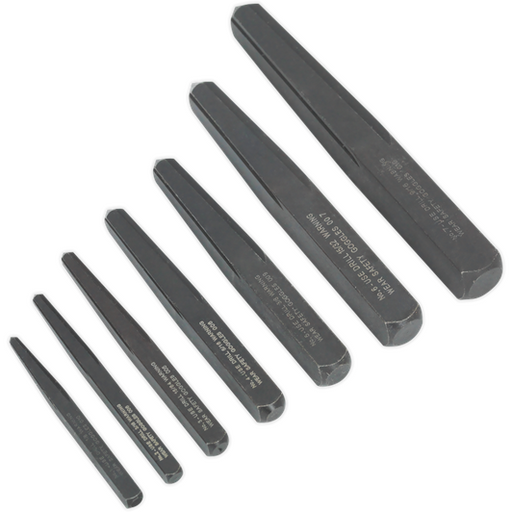 Sealey Screw Extractor Set 7pc Square Type AK720 Sealey - Town Tools 