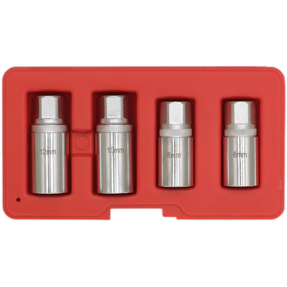 Sealey Stud Extractor Set 4pc 1/2"Sq Drive Metric AK723 Sealey - Town Tools 