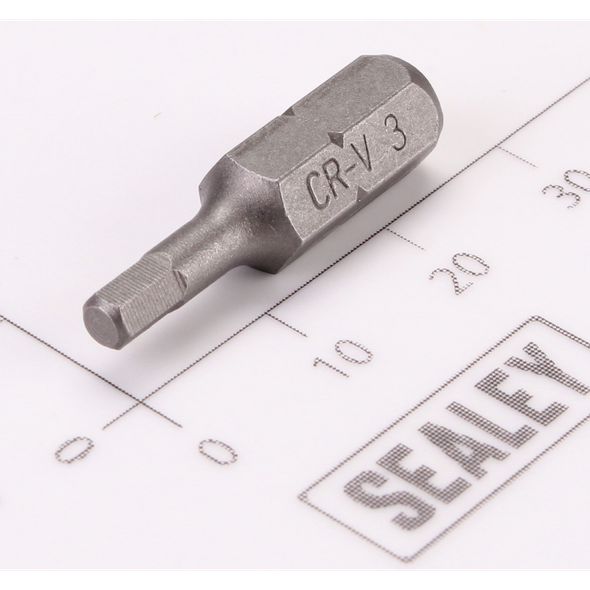 Sealey 1/4"Dr Hex Bit H3 25mmL
