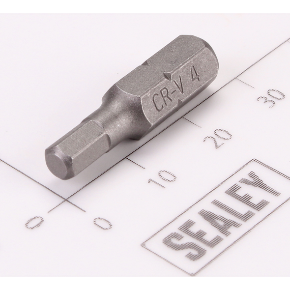 Sealey 1/4"Dr Hex Bit H4 25mmL