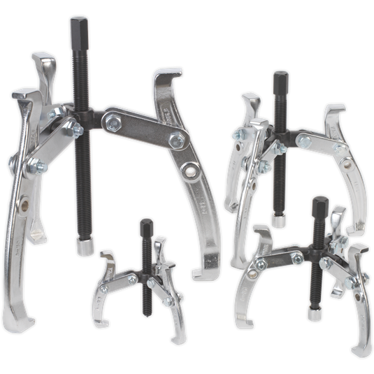 Sealey Gear Reversible Puller Set 4pc Triple Leg AK79 Sealey - Town Tools 