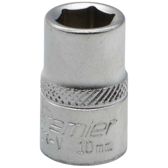 Sealey 3/8"Dr Socket 10mm (Micro Satin Finish)