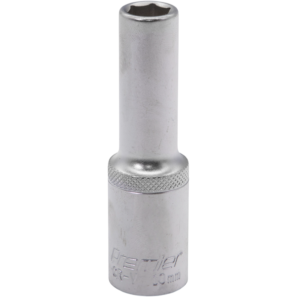 Sealey 1/2"Dr Deep Socket 10mm (Micro Satin Finish)