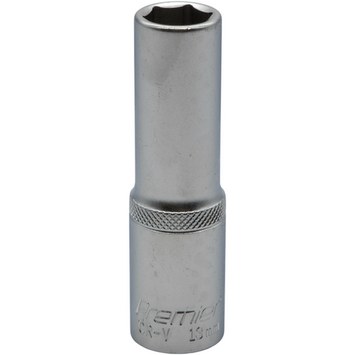 Sealey 1/2"Dr Deep Socket 13mm (Micro Satin Finish)