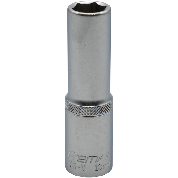 Sealey 1/2"Dr Deep Socket 13mm (Micro Satin Finish)
