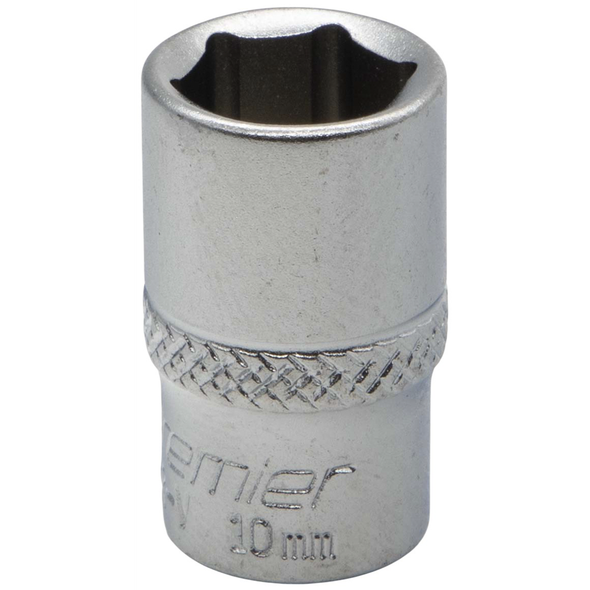Sealey 1/4"Dr Socket 10mm (Micro Satin Finish)