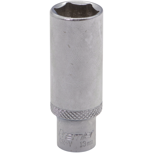 Sealey 1/4"Dr Deep Socket 13mm (Micro Satin Finish)