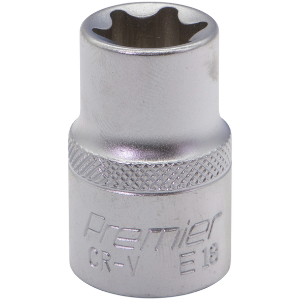 Sealey 1/2"Dr E-Torx Socket E18 (Micro Satin Finish)