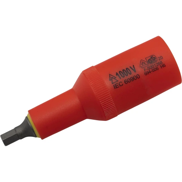 Sealey 1/2"Sq Dr Insulated Hex Bit Socket 6mm