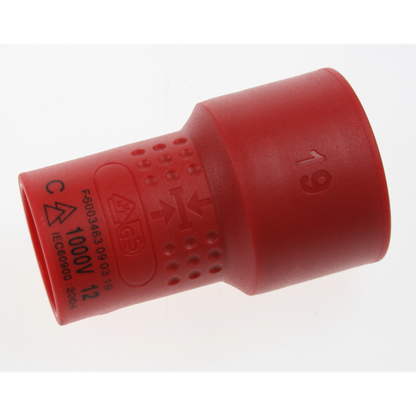 Sealey Insulated socket 3/8"dr 19mm