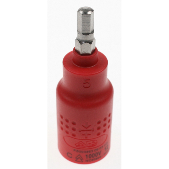 Sealey Insulated hex socket bit 5mm 3/8"dr