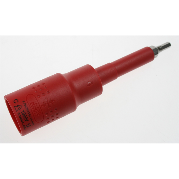 Sealey Insulated hex socket bit 4mm 1/2"dr