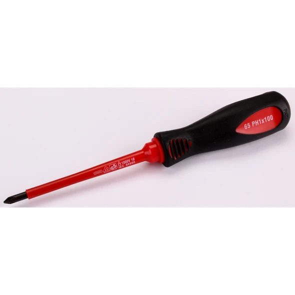 Sealey Insulated Phillips Screwdriver PH1x100mm