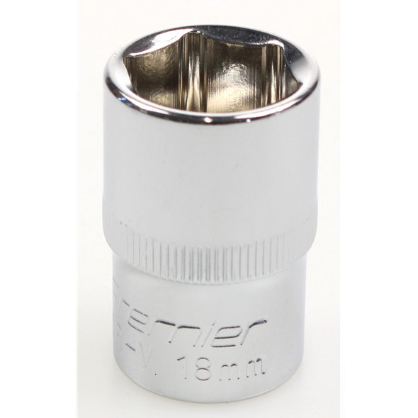 Sealey Socket 1/2"dr 18mm (mirror finish)