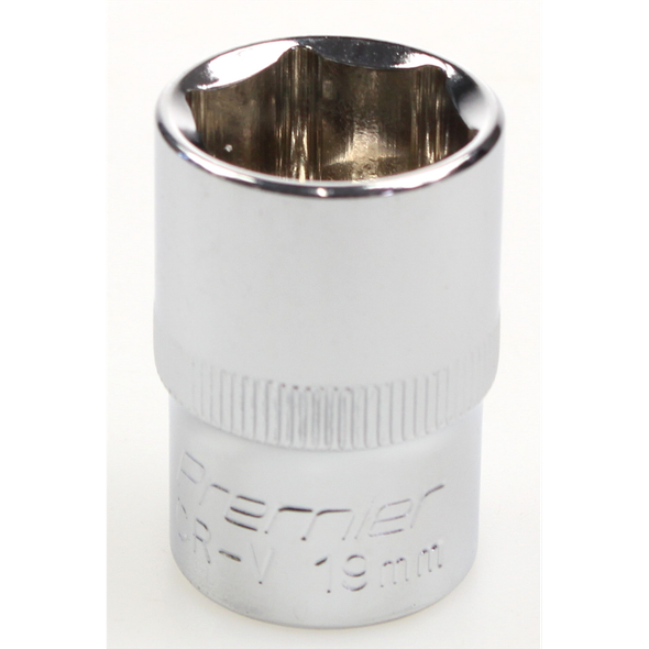 Sealey Socket 1/2"dr 19mm (mirror finish)