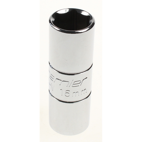 Sealey Spark plug socket 1/2"dr 16mm (mirror finish)