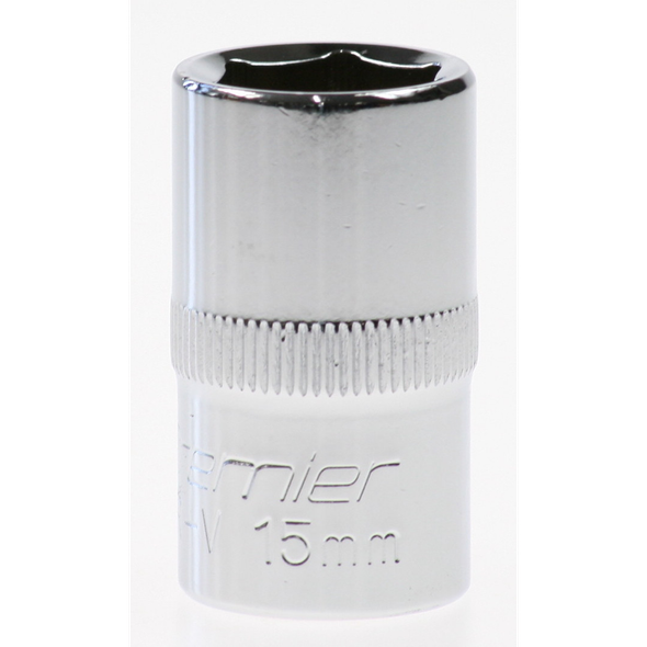 Sealey Socket 1/2"dr 15mm (mirror finish)