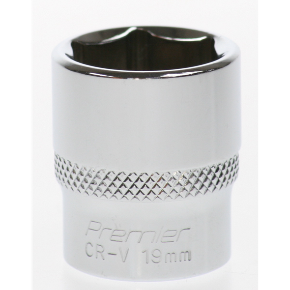 Sealey Socket 3/8"dr 19mm (6pt)