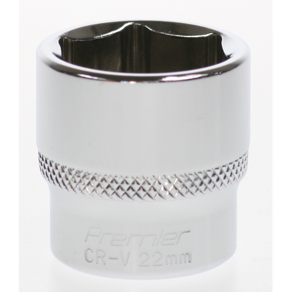 Sealey Socket 3/8"dr 22mm (6pt)