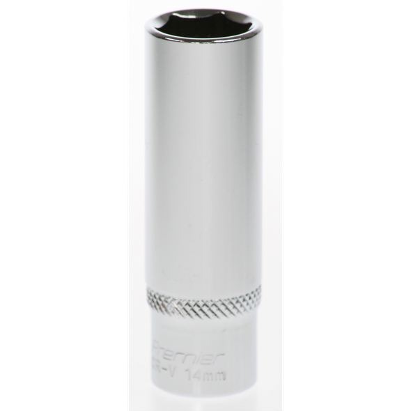 Sealey Socket 3/8"dr 14mm 'deep' (6pt)