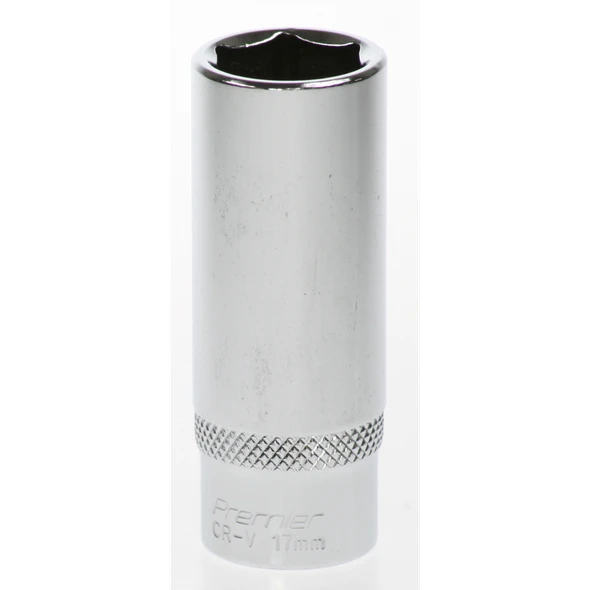 Sealey Socket 3/8"dr 17mm 'deep' (6pt)