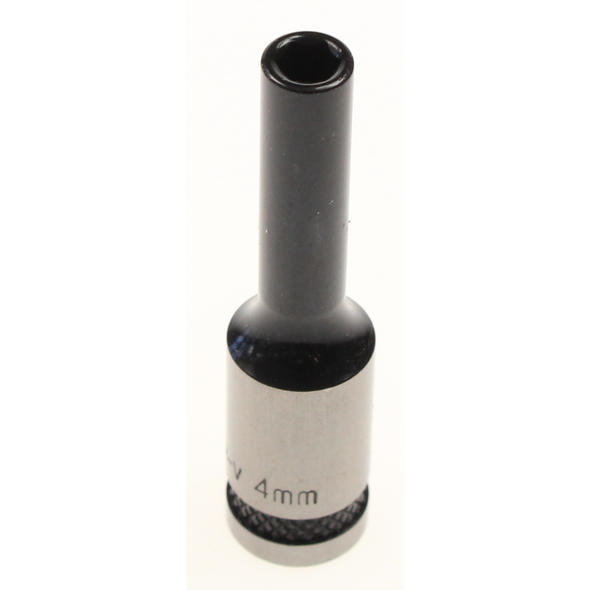 Sealey Socket 1/4"dr 4mm (6pt) deep 'black series'