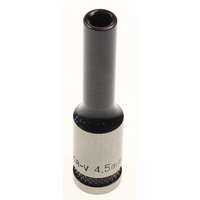Sealey Socket 1/4"dr 4.5mm (6pt) deep 'black series' AK7970.15
