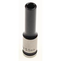Sealey Socket 1/4"dr 5.5mm (6pt) deep 'black series' AK7970.17