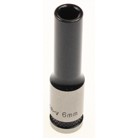 Sealey Socket 1/4"dr 6mm (6pt) deep 'black series' AK7970.18