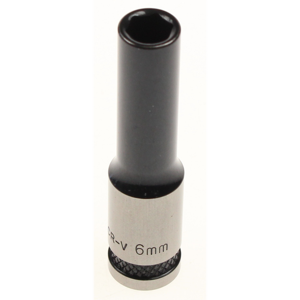 Sealey Socket 1/4"dr 6mm (6pt) deep 'black series'