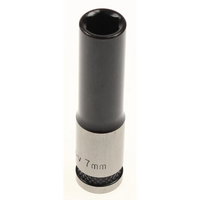 Sealey Socket 1/4"dr 7mm (6pt) deep 'black series' AK7970.19