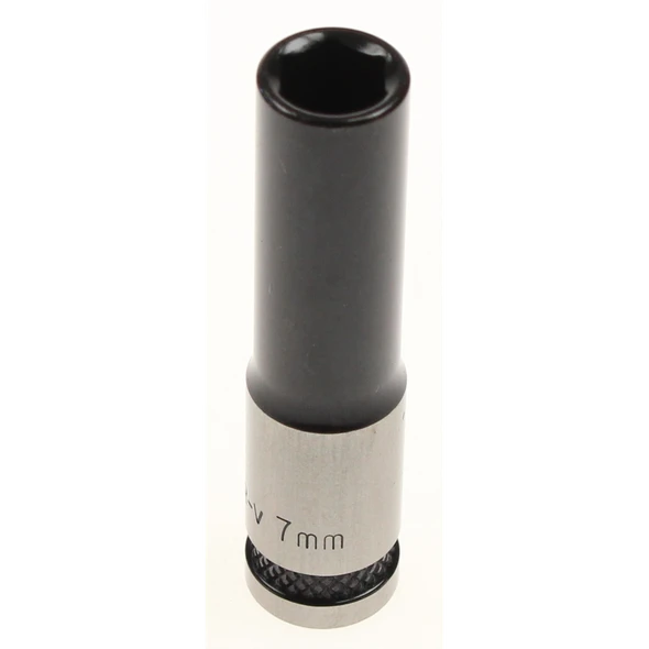 Sealey Socket 1/4"dr 7mm (6pt) deep 'black series'