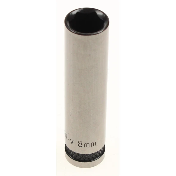 Sealey Socket 1/4"dr 8mm (6pt) deep 'black series'