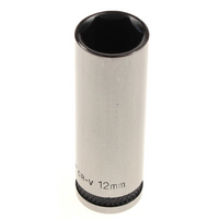 Sealey Socket 1/4"dr 12mm (6pt) deep 'black series' AK7970.24