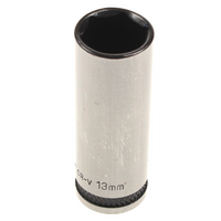 Sealey Socket 1/4"dr 13mm (6pt) deep 'black series' AK7970.25
