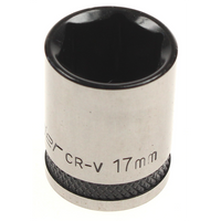 Sealey Socket 3/8"dr 17mm (6pt) 'black series' AK7971.12