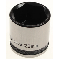 Sealey Socket 3/8"dr 22mm (6pt) 'black series' AK7971.16