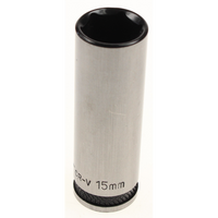 Sealey Socket 3/8"dr 15mm deep (6pt) 'black series' AK7971.23