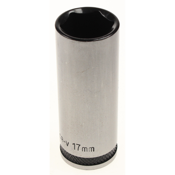 Sealey Socket 3/8"dr 17mm deep (6pt) 'black series'