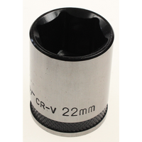 Sealey Socket 1/2"dr 22mm (6pt) 'black series' AK7972.15