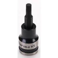 Sealey Spline Socket Bit 3/8"Sq Drive M5 (Black Series) AK7985.02
