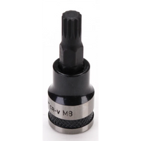 Sealey Spline Socket Bit 3/8"Sq Drive M8 (Black Series) AK7985.04
