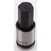 Sealey Hex Key Socket Bit 3/8"Dr 12mm (Black Series) AK7986.09