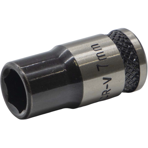 Sealey 1/4"Dr Socket 7mm (Black Series)