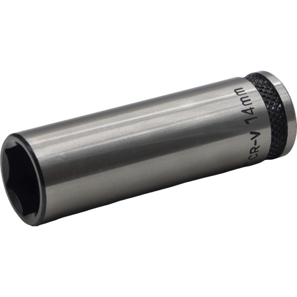 Sealey 3/8"Dr Deep Socket 14mm (Black Series)