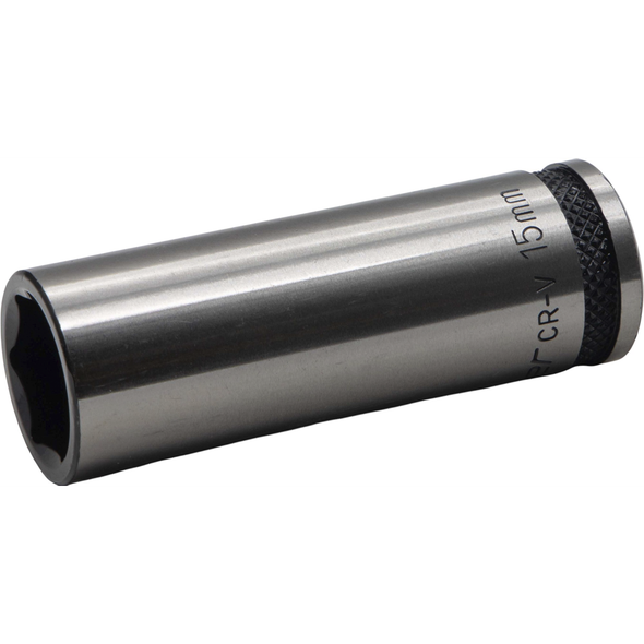 Sealey 3/8"Dr Deep Socket 15mm (Black Series)